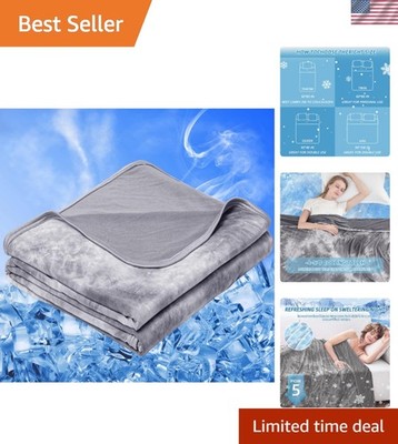 Breathable King Size Cooling Blanket in Gray - Ultimate Comfort for Hot Nights