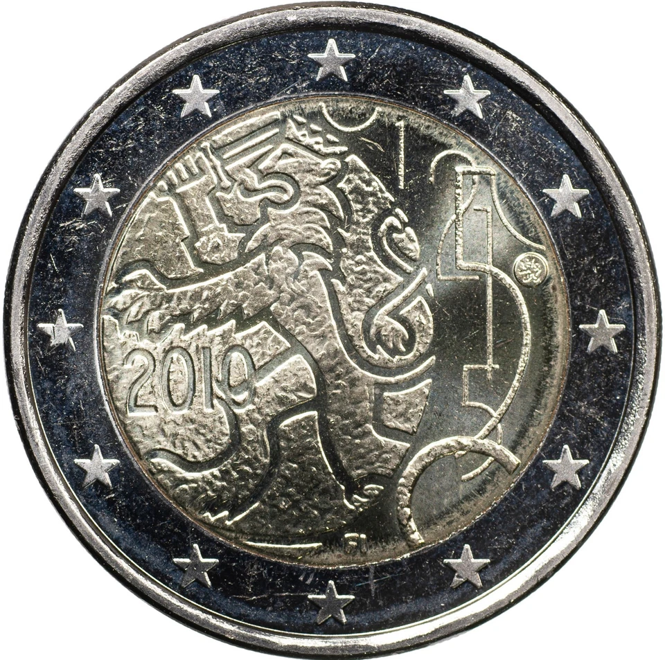 Finland Coin 2 euro 2010 (Unc Bi-Metallic) Finnish Mark - Image 3 of 3