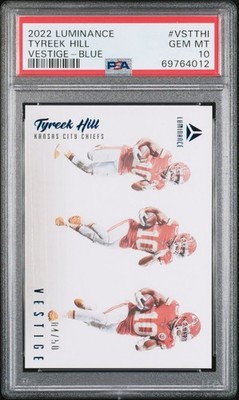 2022 Tyreek Hill Luminance Vestige Blue 26/50 Psa 10