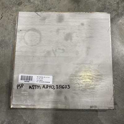 RD67503 - 316/316L Stainless Steel Sheet .250'' x 12'' x 12'' ASTM A240 S31603