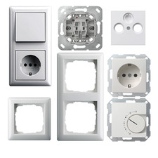 Gira Standard 55 / System 55 reinweiß glänzend Steckdose Schalter Wippe -Auswahl