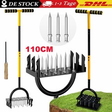 2in1 Hand Aerifizierer Rasenlüfter Rasen Vertikutierer Hohlspoon Vertikutierer