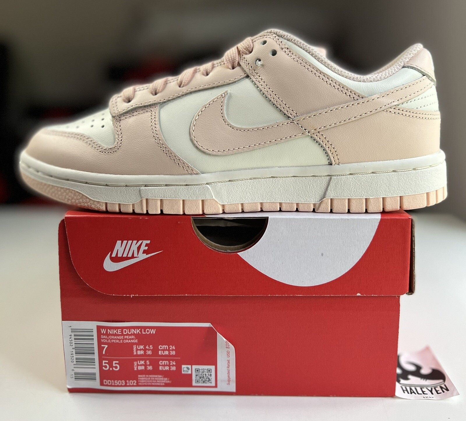 orange pearl dunks retail