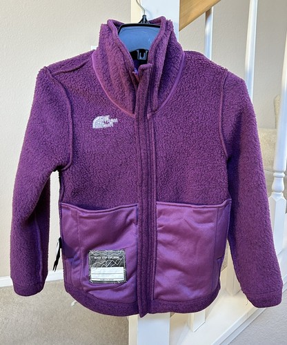 The North Face Crescent Full Zip Fleece Jacket Sweater Purple Youth Girls XS (6) - Picture 6 of 10