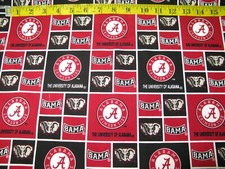 University of Alabama BAMA Crimsom Tide Fabric, 100 Cotton By The Yard, College