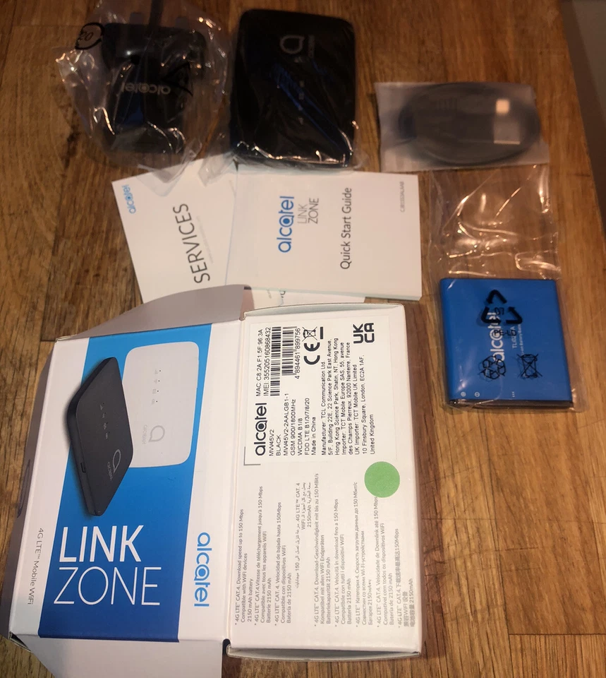 Alcatel LinkZone 4G LTE Hotspot Router - Black RRP £69.99 In Packaging - Image 2 of 3