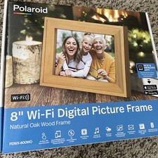 Polaroid 8" Wi-Fi Digital Photo Frame Natural Wood