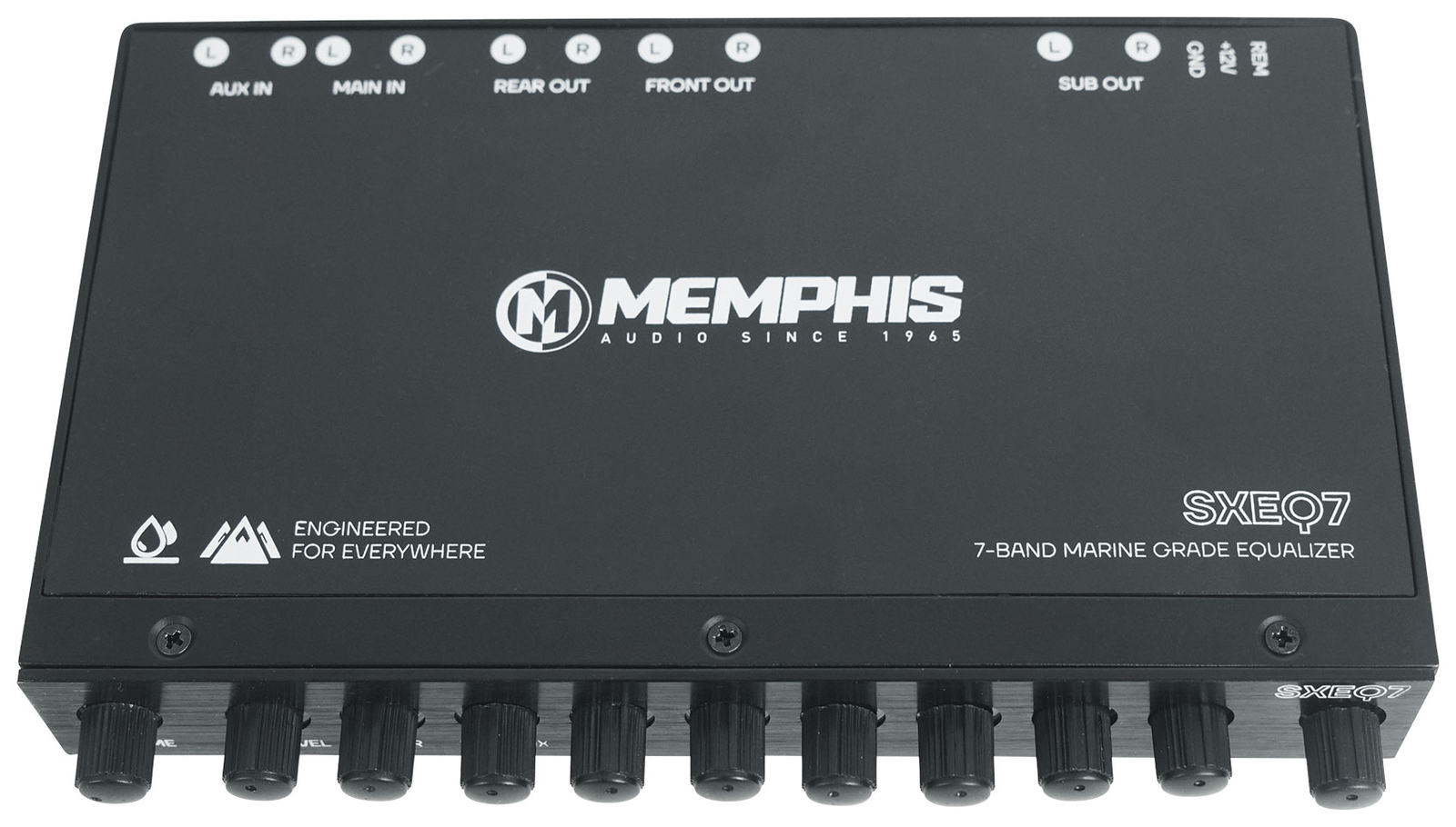 Memphis Audio MXAEQ7 7-полосный эквалайзер 12 светодиодных сабвуферов для лодокквадроцикловUTVRZR