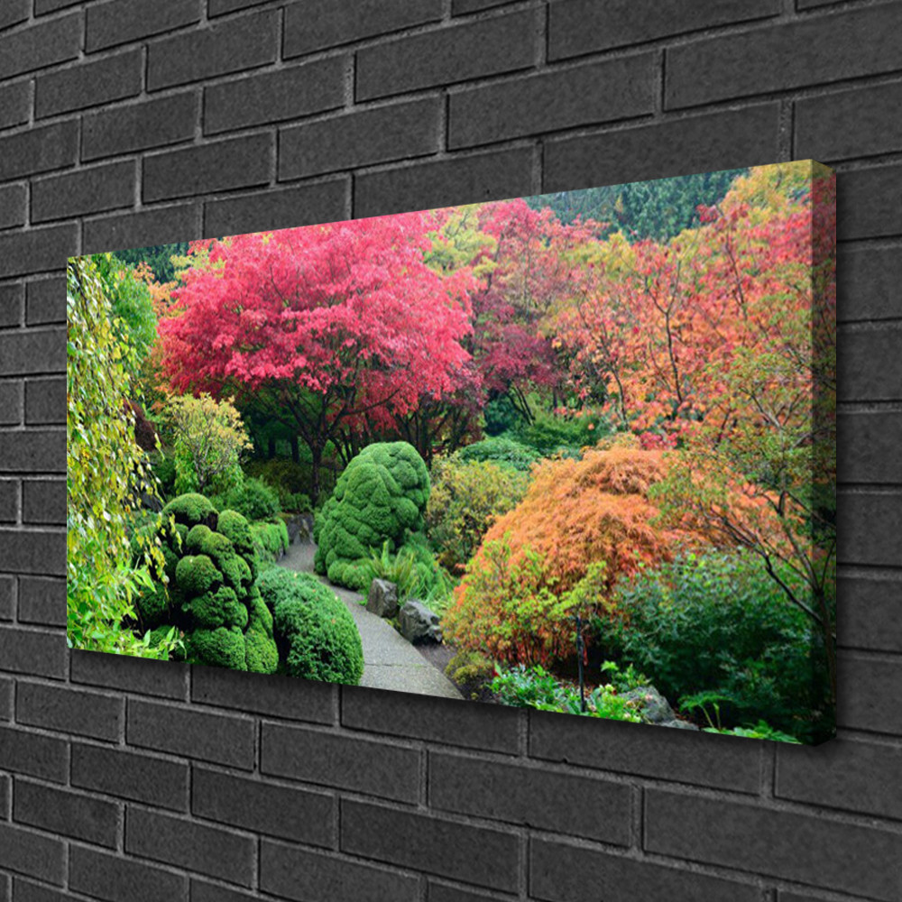 Tableau photo sur toile nature et jardin fleurs 100x50 cm pour décoration murale de salon