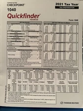 Thomson Reuters 2021 1040 Quickfinder Handbook  For Tax Preparation