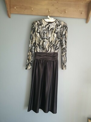Vintage Viveinne Dessy Holiday Cocktail Dress Black Silver Gold Size 6 STUNNING | eBay Vintage Viveinne Dessy Holiday Cocktail Dress Black Silver Gold Size 6 STUNNING | eBay
