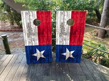 FADEPROOF Cornhole Board Wraps Laminated / Texas Flag Lone Star State /