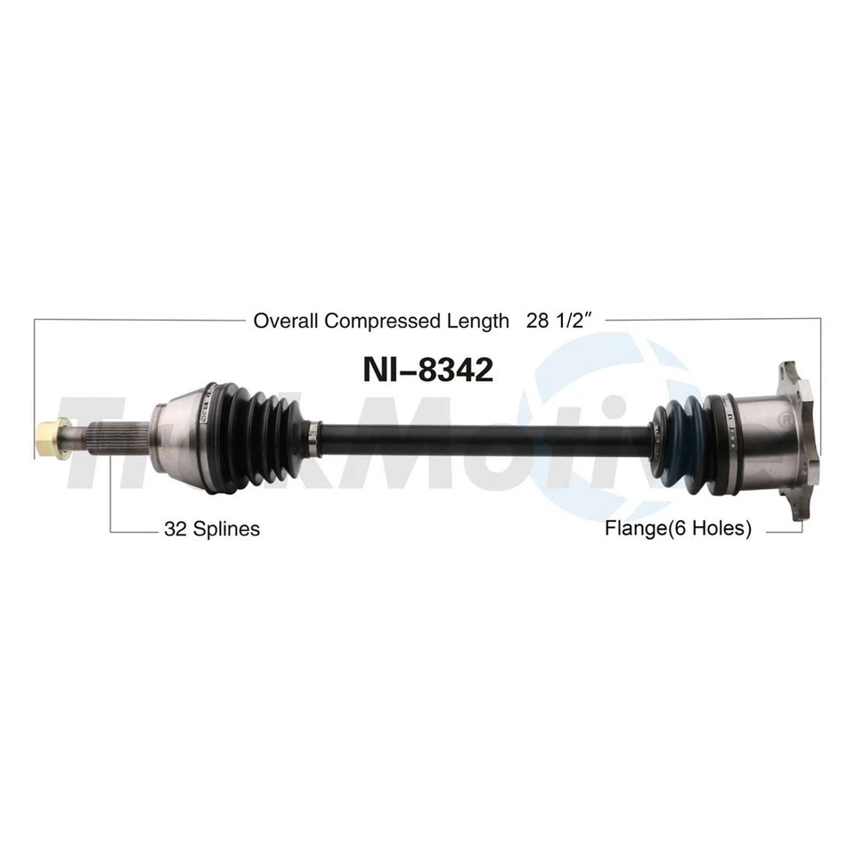 TrakMotive CV Axle Shaft 2x fits from 2003 to 2008 INFINITI FX45 - Изображение 2 из 3