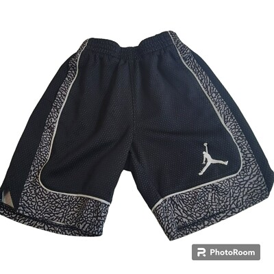 Nike Dri-Fit Jordan Basketball Shorts, Boys S (4-5 YR), Black, Gray  White, EUC