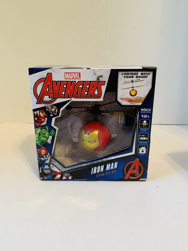 WorldTech Marvel Iron Man Spider-man Flying UFO Ball New - Image 4 of 4