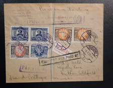 1923 Poland Express Airmail First Flight Cover FFC Warsaw to England CFRNA