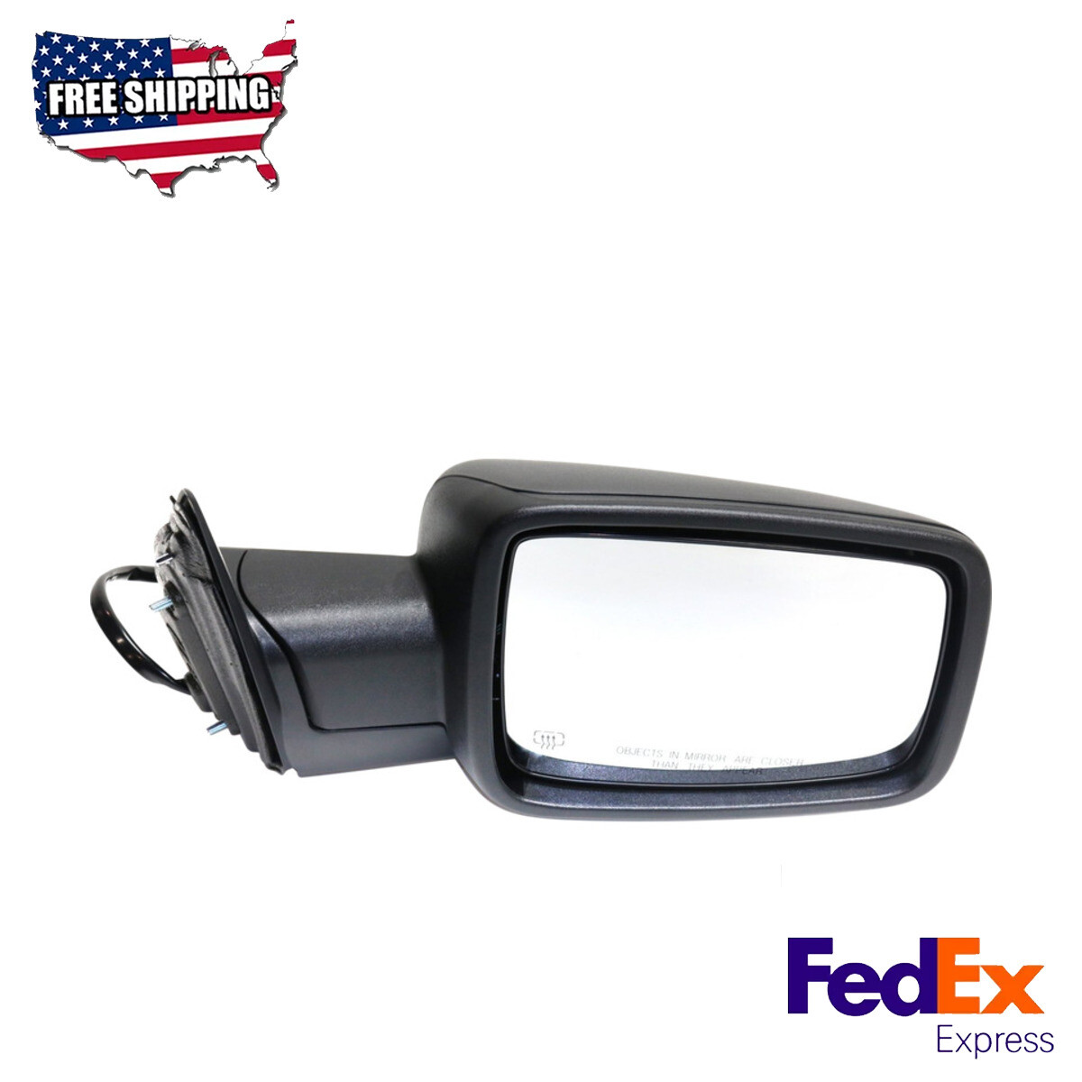 Mirror Textured Black Passenger Side Fits 13-20 Ram 1500 2500Mirror Textured