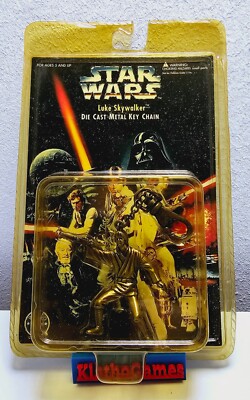 Star Wars Luke Skywalker Die Cast Metal Key chain Schlüsselanhänger 1996  D477