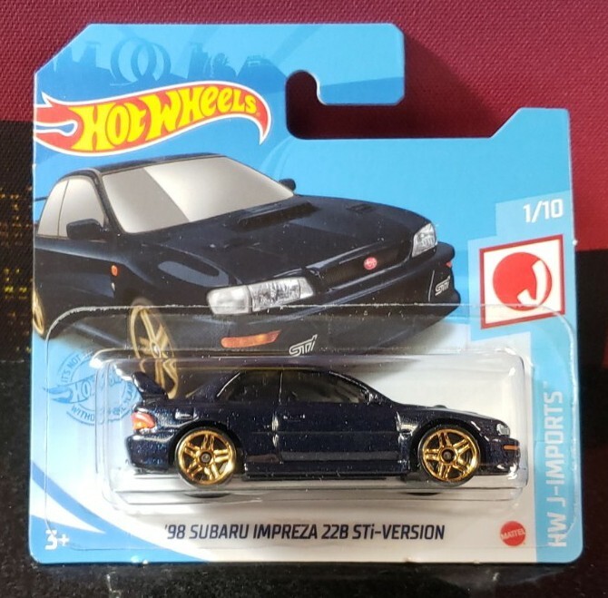HOT WHEELS - '98 SUBARU IMPREZA 22B STI-VERSION - DARK BLUE