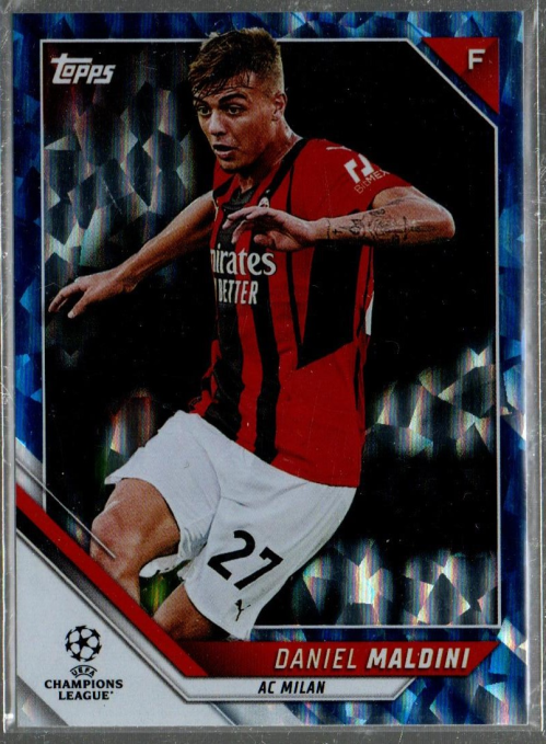 topps Champions League マルディーニ　サイン 2021-22 UEFA Champions League Blue Icy Foil #179 Daniel Maldini