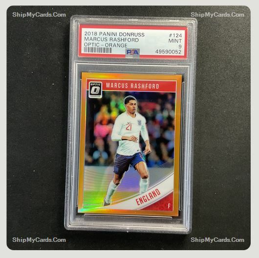 2018 Panini Donruss Optic Marcus Rashford #124 Orange /99 MINT PSA 9