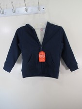 New Wonder Nation Lined Zip Hoodie Size L 10 12 Blue Pocket