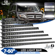 6D Slim 7/14/20/26/32/38/44/50" LED Light Bar Spot Flood Offroad SUV Driving ATV