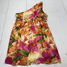 SHEIN Pink Orange Floral One Shoulder Dress Women’s 0XL New