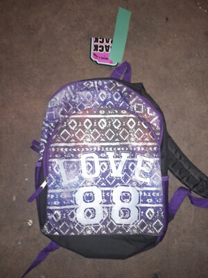 Love 88 Girls Fashion School Backpack 16'' Carry On Personal Item Travel Bag NEW