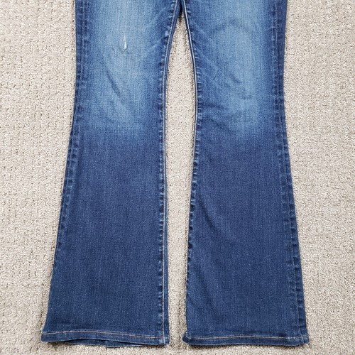 Pantalones de mezclilla VERONICA BEARD talla 29/8 Beverly ajustados acampanados tiro alto azul oscuro vintage - Imagen 3 de 15