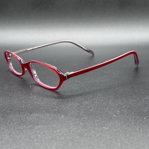 Esprit ET9269 031 Oval Eyeglasses Frame Red Crystal 50-16-140 EUC