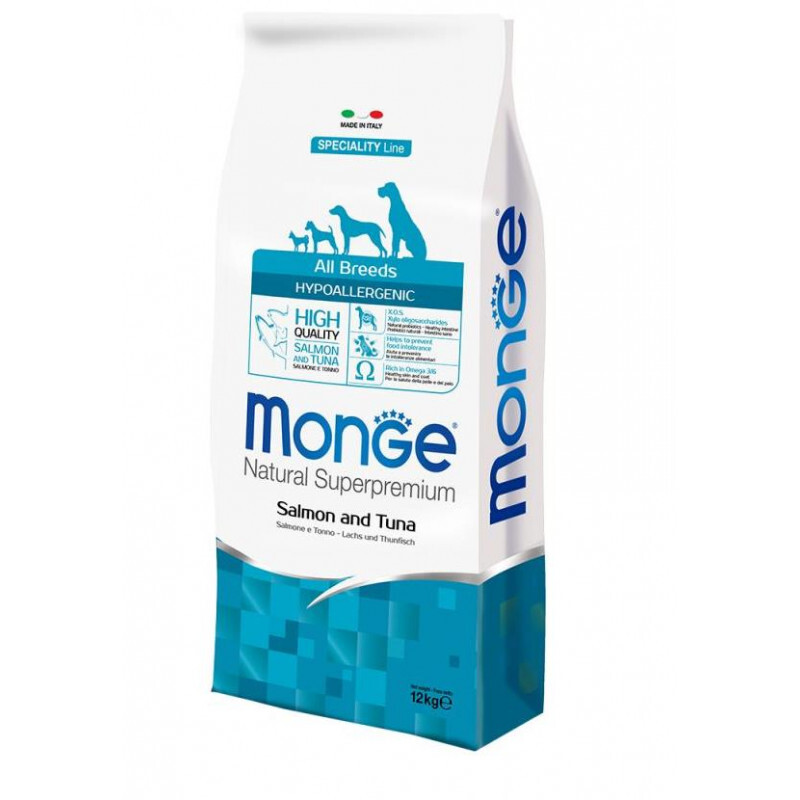 MONGE HYPOALLERGENICO SALMONE/TONNO 12 kg
