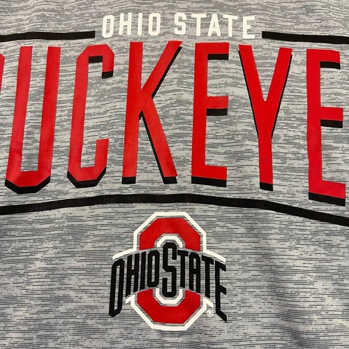 Ohio State Buckeyes Shirt Men’s Large Grey Black Short Sleeve Athletic T-shirt - Picture 5 of 10