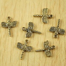 16pcs Antiqued Gold Color Dragonfly Design Charms 20x16mm H2213