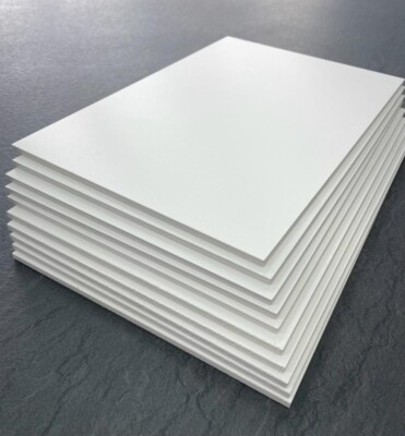 PVC Schaumstoff Schildertafeln / Montage / Display / Basteltafel - Matt Weiß Kunststoff