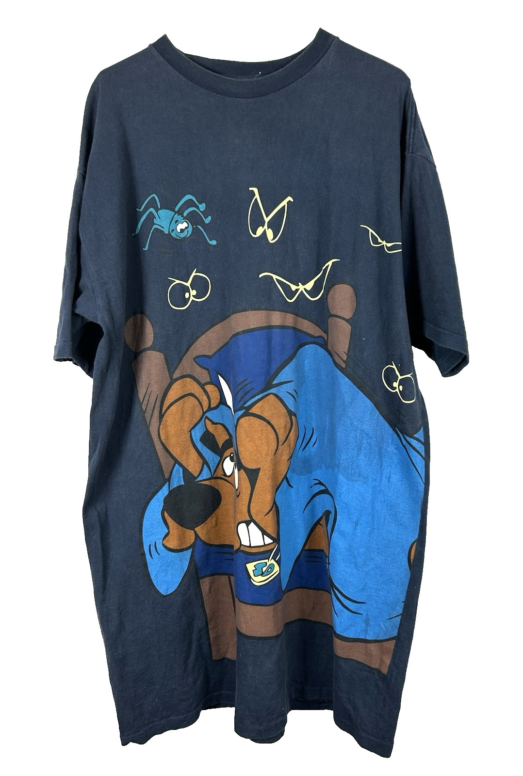 VTG 90s Warner Bros  Scooby Doo Sleep Shirt Glow Dark Scared  Women&rsquo;s One Size