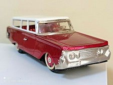 VINTAGE TIN TOY CAR AND DRIVER MF 962 FRICTION 60's CHINA 23CM RARE RED WORKS