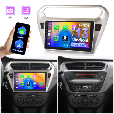 64GB Carplay Für Peugeot 301 Citroen Elysee 2013-2018 GPS Autoradio Android 13
