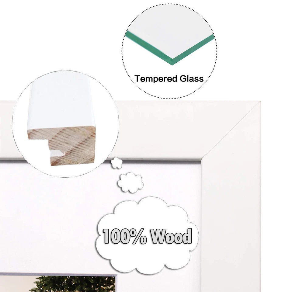 Деревянная рама для картины 11x14 с белым ковриком для фотографии пейзажа портрета 8x10 - Изображение 3 из 4