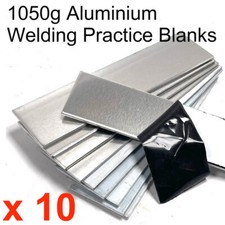 10 x Pieces 1050g ALUMINIUM Sheet Guillotine Cut Welding Practice Blanks 