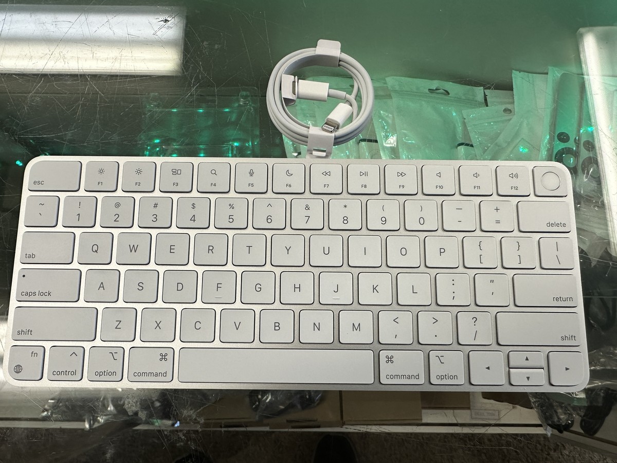Genuine Apple Magic Keyboard w/ Touch ID White / Silver A2449 
