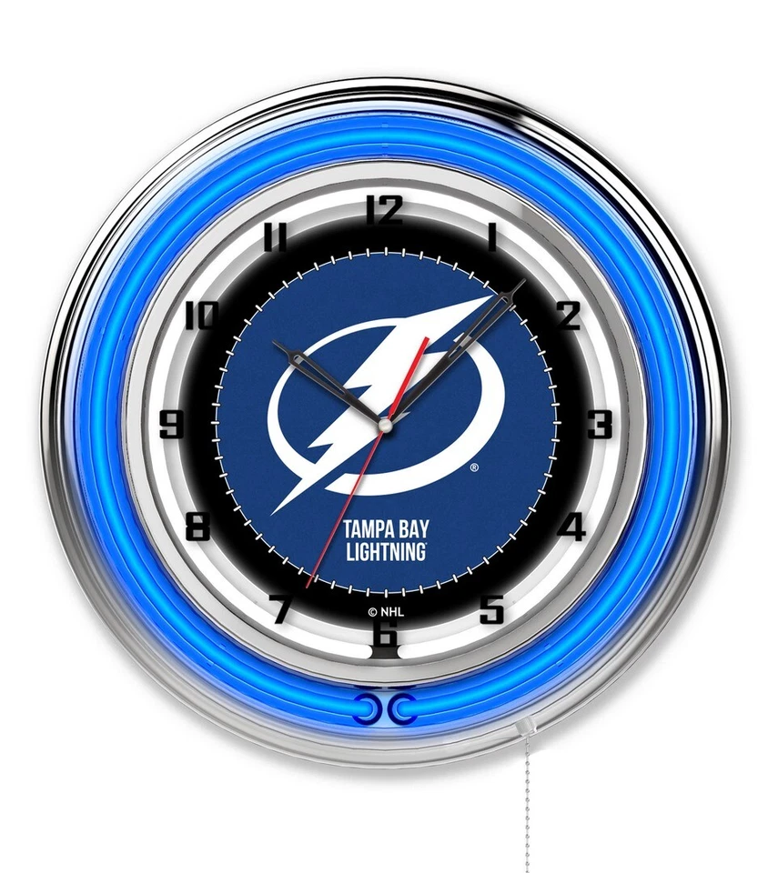 Reloj Tampa Bay Lightning con doble anillo de neón Foto 3 de 4