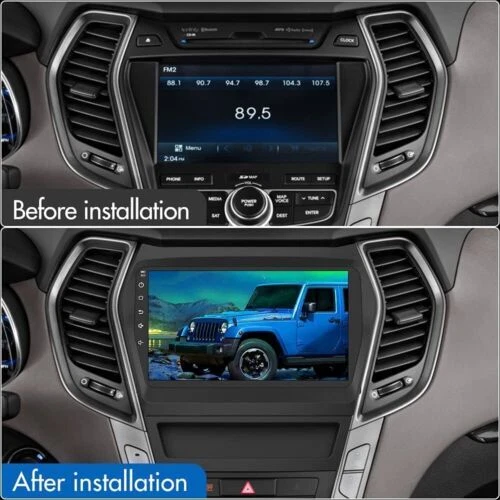 Head Unit + Backup Camera Apply Carplay GPS For Hyundai IX45 Santa Fe 2013-2017 Foto 3 de 4