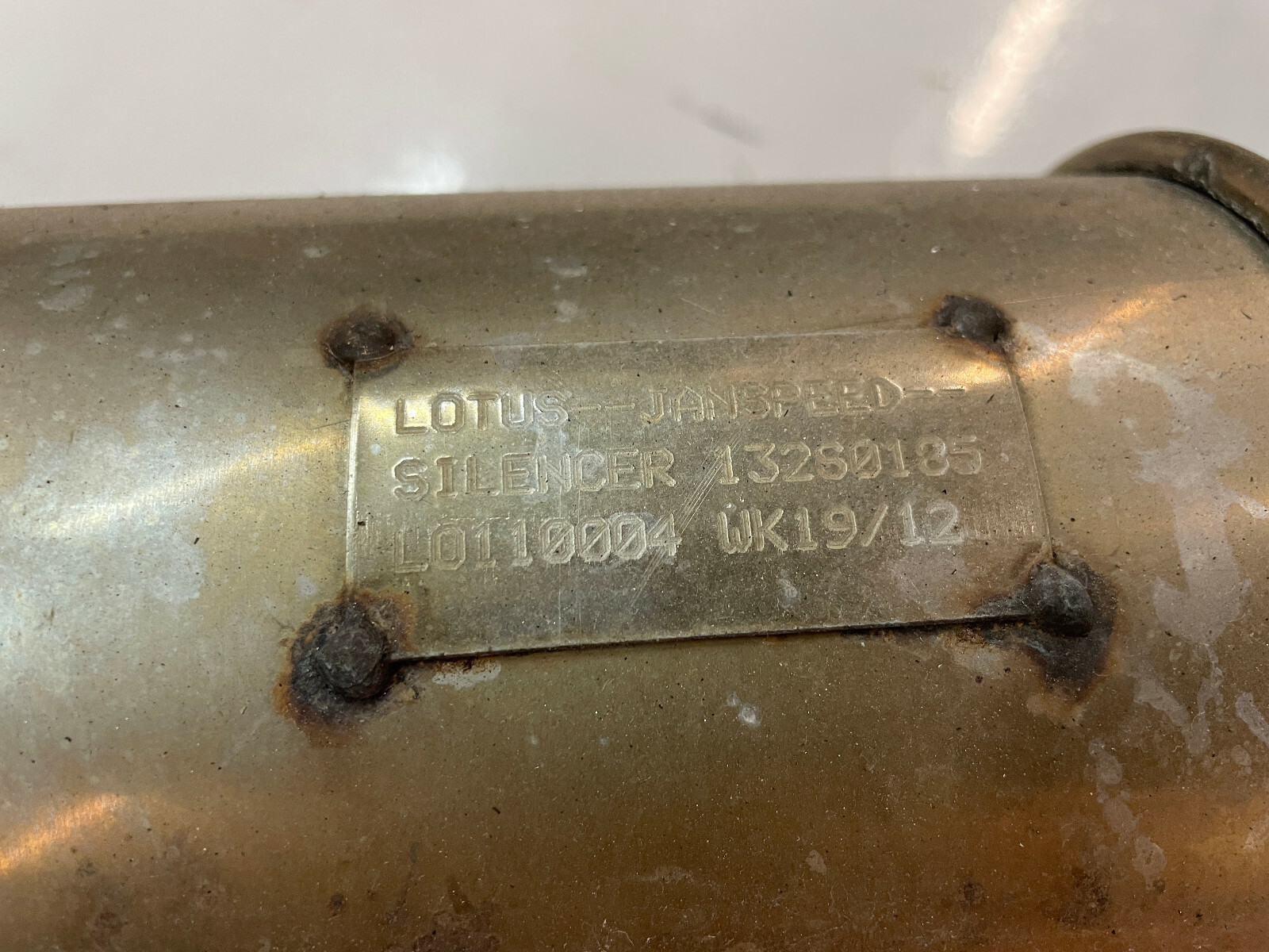 Lotus Evora A132S0185F stock valved muffler for 2012-2014 normally aspirated car