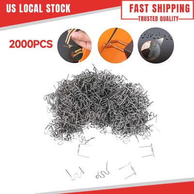 2000x 0.8mm Hot Staples Plastic Welding Wave Stapler for Car Bumper Repair Kit