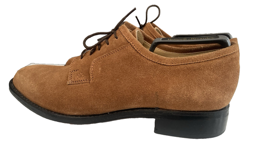 Samuel Windsor Men's Oxford Brown/Camel Suede Shoes BV50 Handmade UK Size 9.5 - Picture 4 of 11