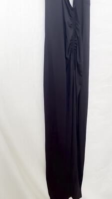 Black Casual Keyhole Cut Out Cross Twist Halter Neck