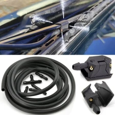 2x Windshield Washer Wiper Spray Nozzle Sprayer Jet & 2m Hose Tube For Nissan