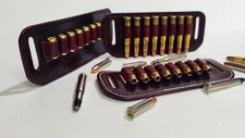 Cartridge Holder 8 Round Leather Belt Slide On Ammo Loops 45 Long colt 30-30 357