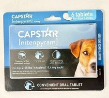 CAPSTAR Fast Acting Oral Treatment for Small Dogs 2-25 lbs 6 Doses EXP 2027 